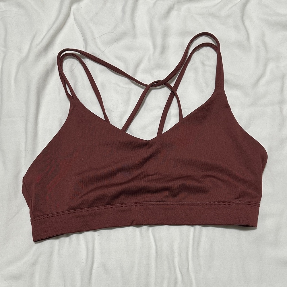 Old Navy Maroon Strappy Sports Bra